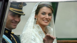 La Reina Letizia, el día de su boda con Felipe VI. (Foto: Gtres)