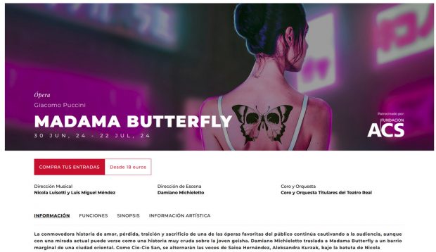 Madama Butterfly, teatro real, famosos teatro reaal, 