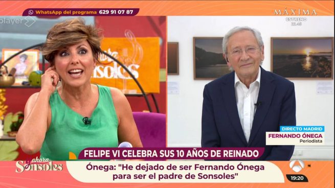 La emoción de Fernando Ónega con su hija Sonsoles en pleno directo: 