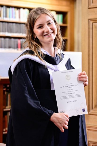 La Princesa Elisabeth ha obtenido su licenciatura en Lincoln College de la Universidad de Oxford. (Foto: Gtres)