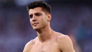 Álvaro Morata se emociona en un partido. (Foto:Gtres)