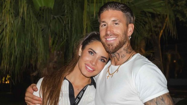 Pilar Rubio y Sergio Ramos juntos en una foto de redes sociales.