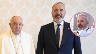 Jorge Azcon con el Papa Francisco. (Foto: Gtres)