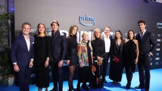 Maria Pombo, Álvaro López Huerta, Lucia Pombo, Pablo Castellano, María Pombo, Teresa Ribó, Victor Pombo, Gabriela Toral, Marta Pombo, Luis Zamalloa en la premier del documental ‘Pombo’. (Foto: Gtres)