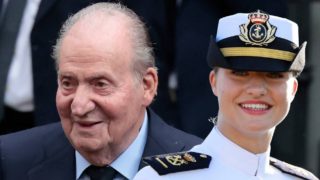 La princesa Leonor y Juan Carlos I. (Foto: Gtres)