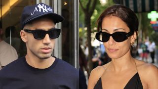 Hiba Abouk y su ex, Achraf Hakimi, en Madrid. (Foto: Gtres)