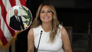 Montaje de Douglas Emhoff y Melania Trump