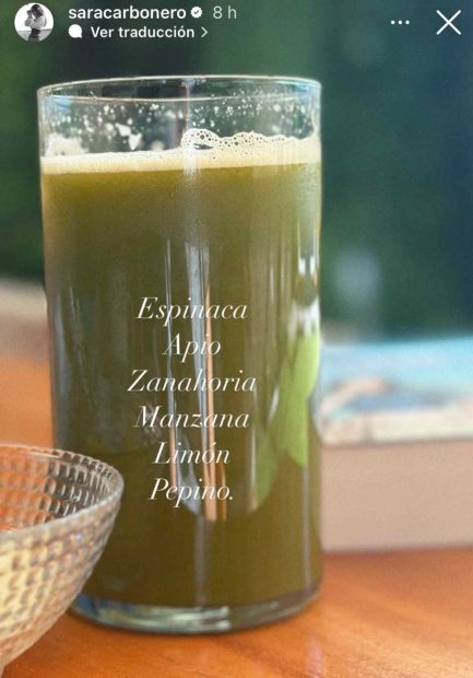 La receta del zumo detox verde que Sara Carbonero. (Foto: Redes Sociales)