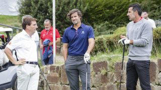 José Luis Martínez-Almeida, Feliciano López y Luis Figo en un acto solidario. (Foto: Gtres)