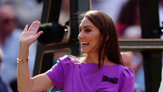 Kate Middleton en la final de Wimbledon. (Foto: Gtres).