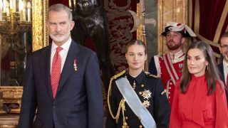 Los Reyes con la princesa Leonor. (Foto: Gtres).