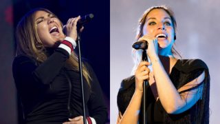 Amaia Montero y Leire Martínez en un concierto. (Foto: Gtres)