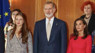 Los Reyes con la princesa Leonor. (Foto: Gtres).