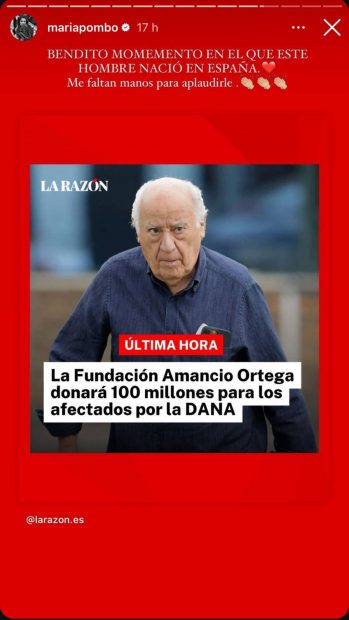 DANA, Amancio Ortega, Ana Obregón, fundación amancio ortega