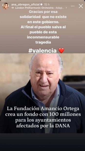 DANA, Amancio Ortega, Ana Obregón, fundación amancio ortega