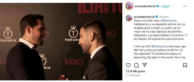 mensaje de Alberto Contador. Ilia Torupia, amigos Ilia Torupia, 