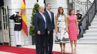 Los Reyes de España con Donald y Melania Trump en junio de 2017 en viaje de Estado a Estados Unidos. (Foto: Gtres).