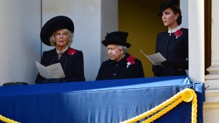 La Reina Camila, la Reina Isabel II y la princesa de Gales el día del Recuerdo en 2018. (Foto: Gtres).