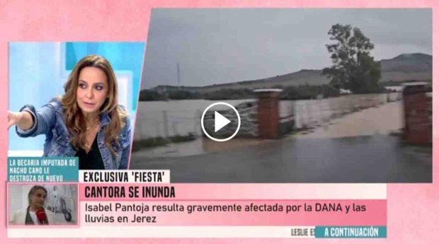 Las imágenes de Cantora inundada por la DANA, en 'Fiesta'. (Telecinco)