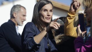 Doña Letizia en su visita a Utiel. (Foto: Gtres).