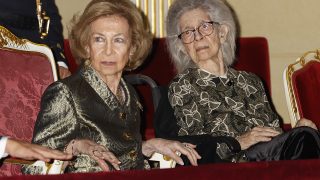 Doña Sofía con su hermana la princesa Irene de Grecia en Madrid en noviembre de 2024. (Foto: Gtres).