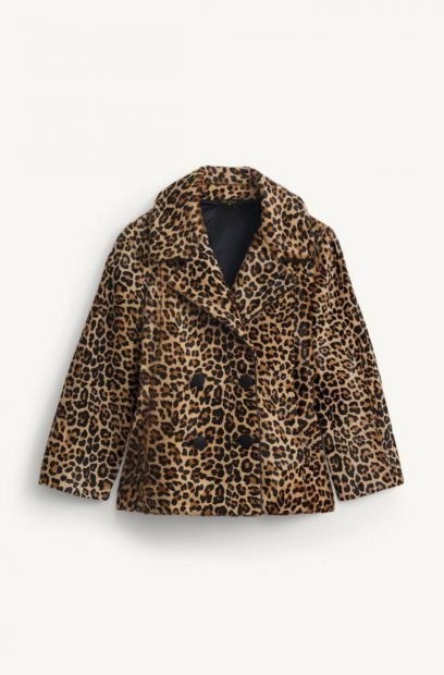 La chaqueta de cuero con estampado animal X Kate Moss. (Zara)