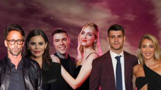 Álvaro Morata, Alice Campello, Álvaro Muñoz Escassi, María José Suárez, Chiara Ferragni y Fedez. (Foto: Gtres)