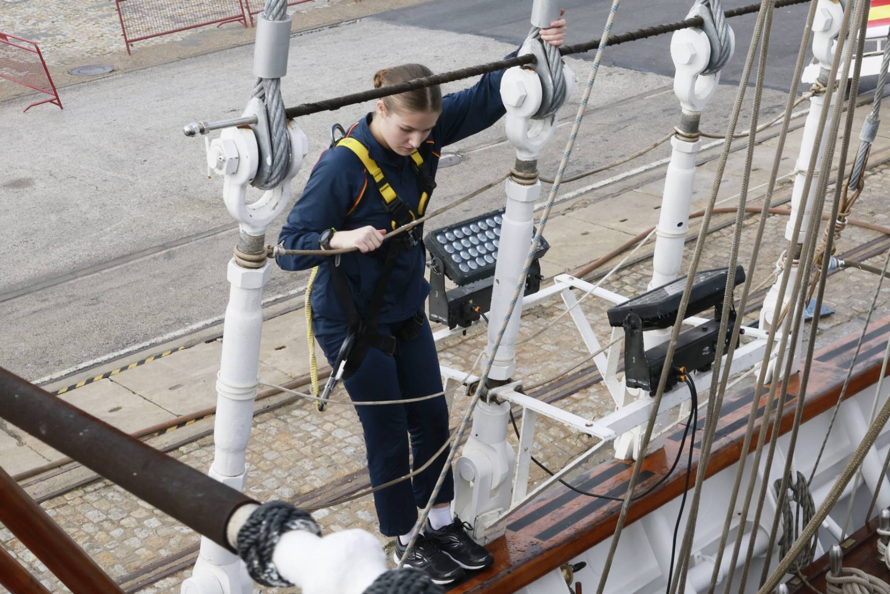 La princesa Leonor a bordo del buque escuela Juan Sebastián de Elcano. (Foto: Gtres)