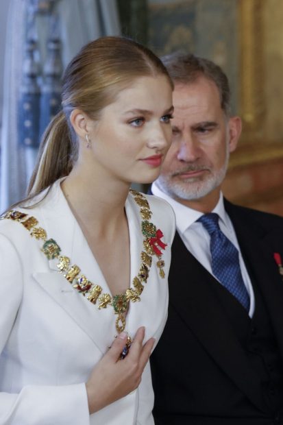 La princesa de Asturias con el Toisón de Oro. (Foto: Gtres).