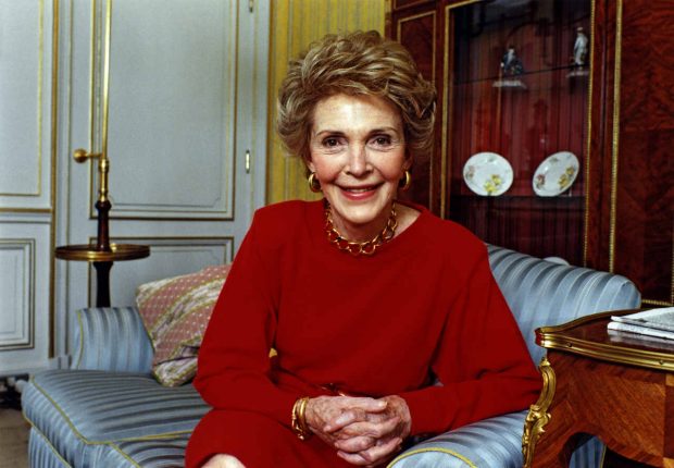 Nancy Reagan en la Casa Blanca en 1989.