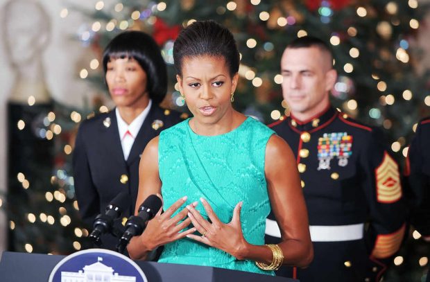 Michelle Obama en la Casa Blanca en las navidades de 2009.