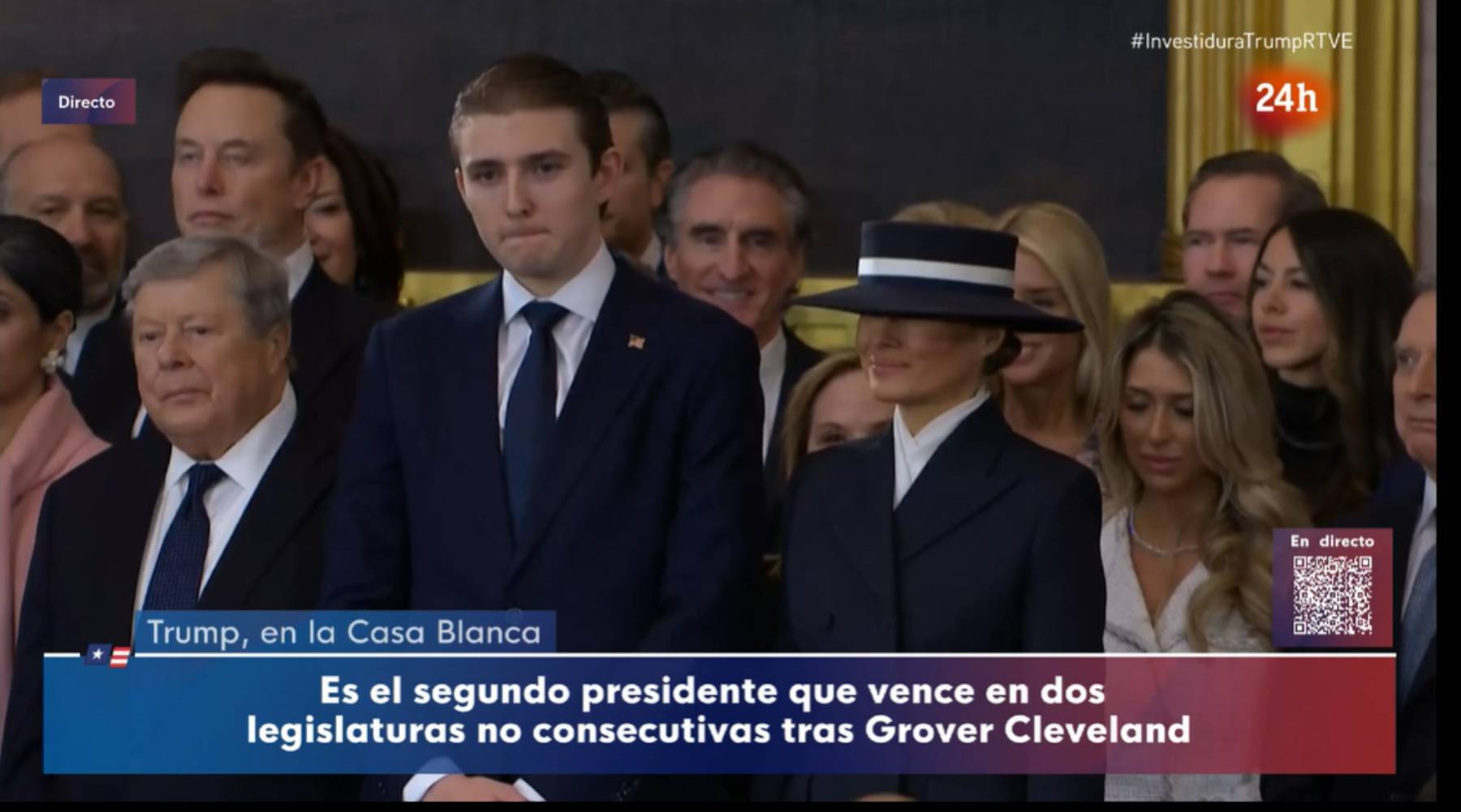 Donald y Melania Trump con Joe Biden y su esposa. (Foto: RTVE)