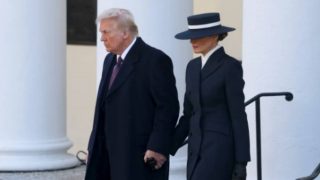 Donald y Melania Trump en Washington. (Foto: Getty)