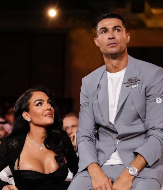 Georgina Rodríguez y Cristiano Ronaldo en los Globe Soccer Awards. (Foto: Instagram)