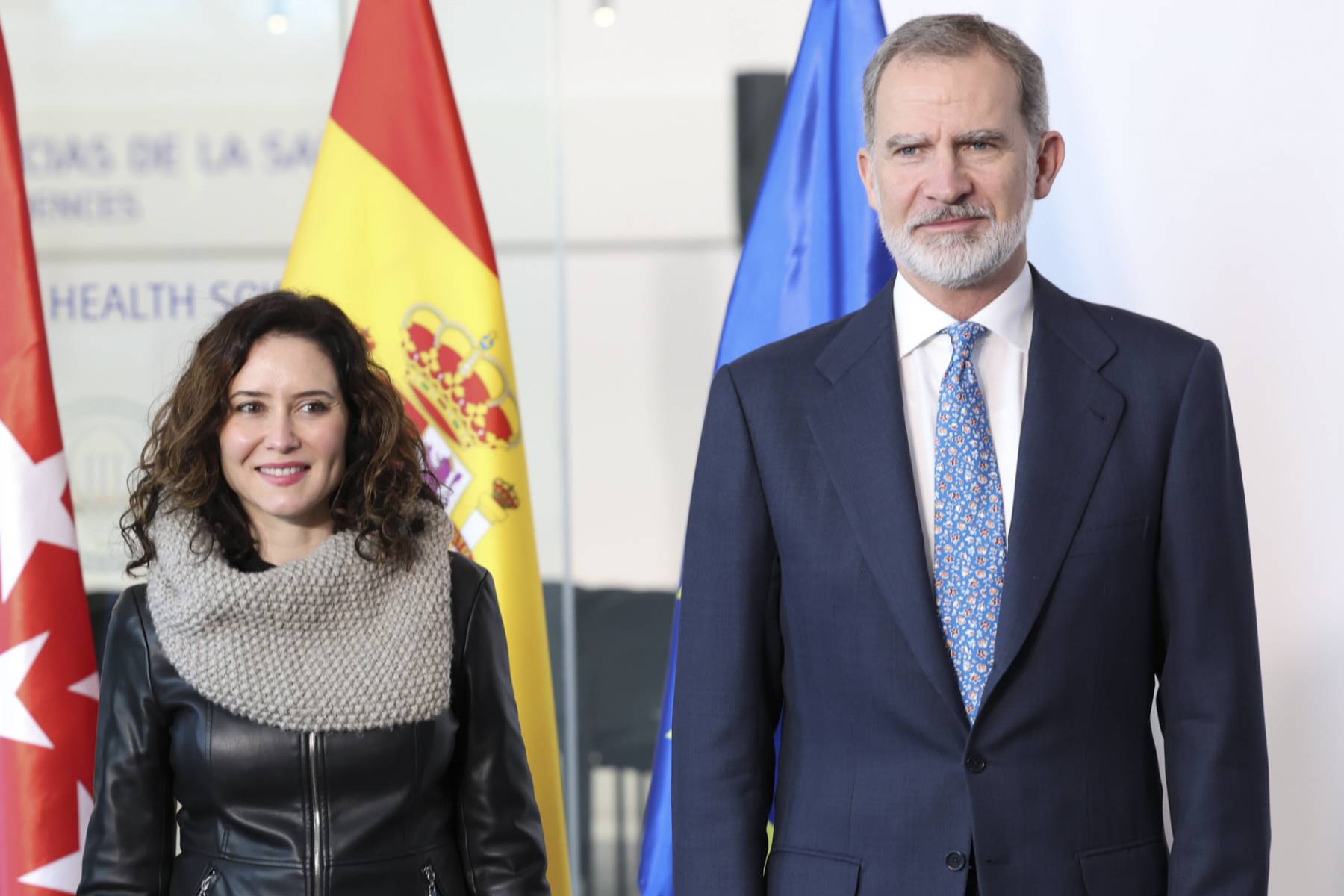 Isabel Díaz Ayuso, Felipe VI, rey Felipe VI