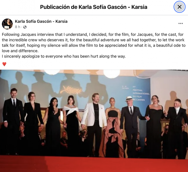 Comunicado Karla Sofia Gascón