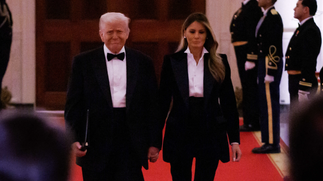 Donald y Melania Trump en la cena de gobernadores. (Foto:Gtres)