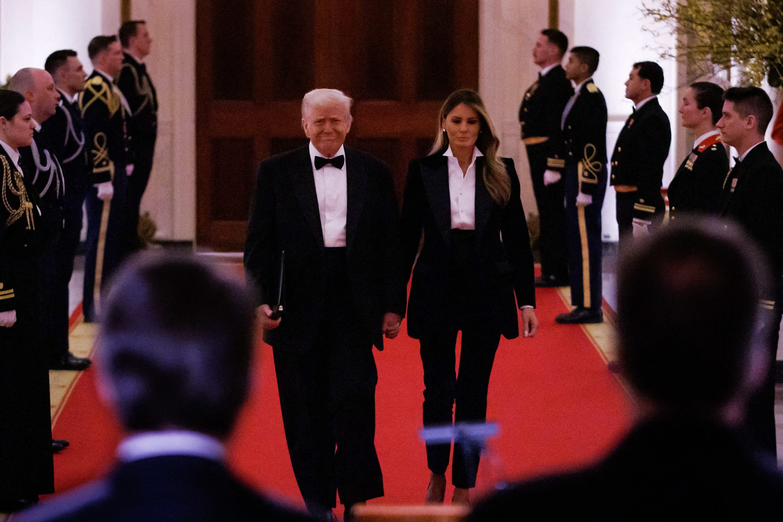 Donald y Melania Trump en la cena de gobernadores. (Foto:Gtres)