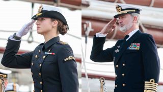 El Rey Felipe VI y la princesa Leonor en un montaje. (Fotos: Gtres)