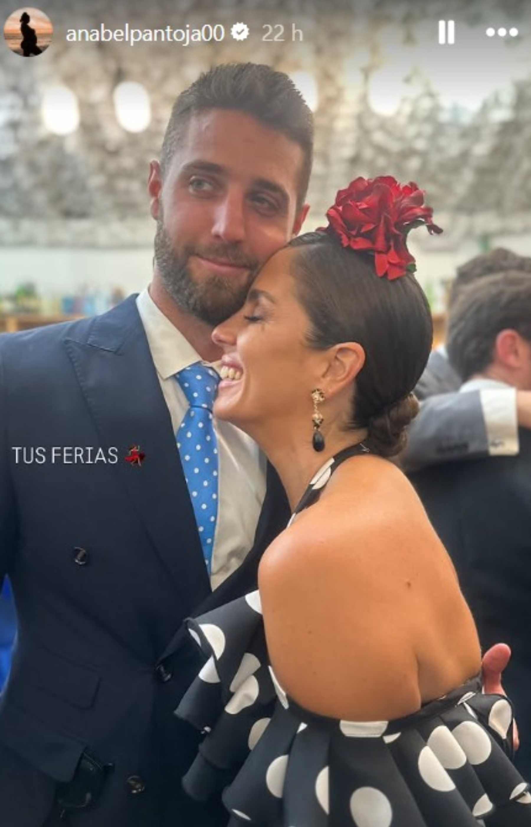 Anabel Pantoja y David Rodríguez juntos en la feria. (Foto: Instagram)