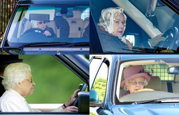 La reina Isabel II al volante.(Foto:Gtres)