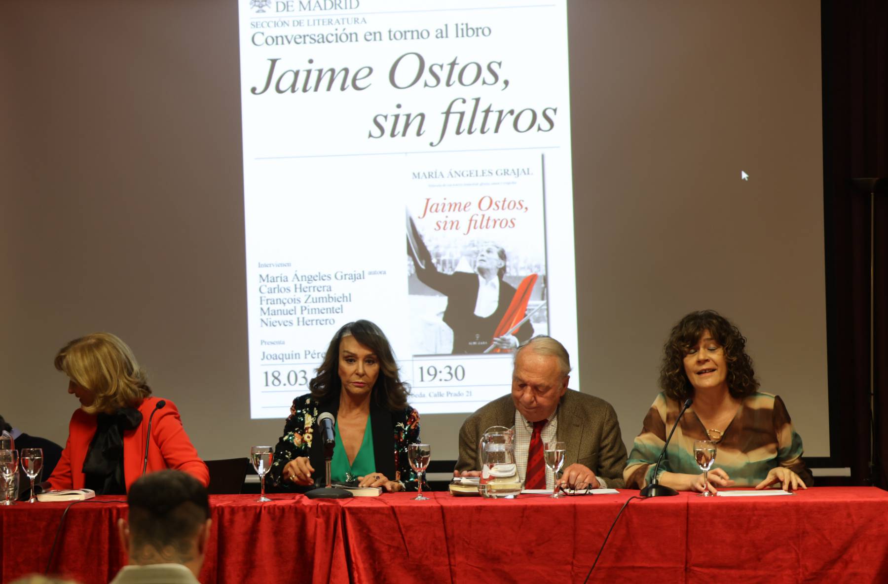 Maria Ángeles Grajal en la presentación de las memorias de Jaime Ostos. (Foto: Gtres)