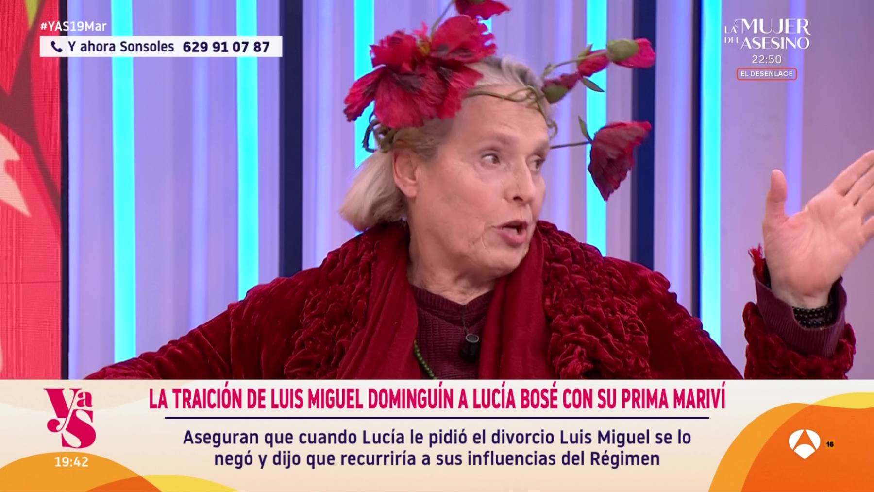 Lucía Dominguín en televisión. (Foto: Antena 3)