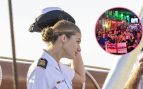 La princesa Leonor a bordo de Elcano. (Foto: Gtres)