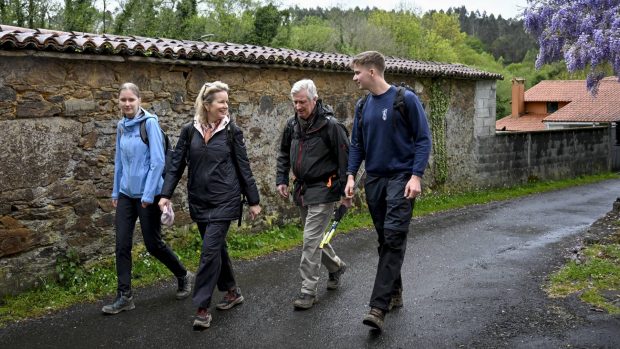 Familia Real belga, camino de santiago, camino de santiago familia real belga