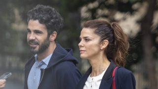 Juana Acosta y Pablo Pablo García-Andrade en Madrid. (Foto: Gtres)