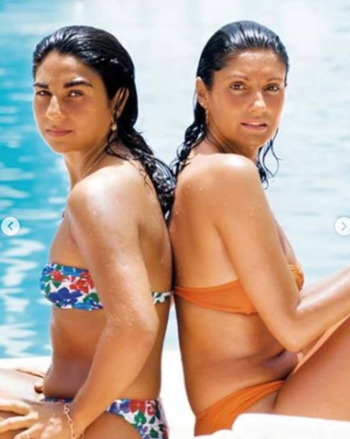 Lolita Flores y Carmina Ordóñez, dos grandes amigas, disfrutando de unas vacaciones juntas en bikini. (Foto: Redes Sociales)