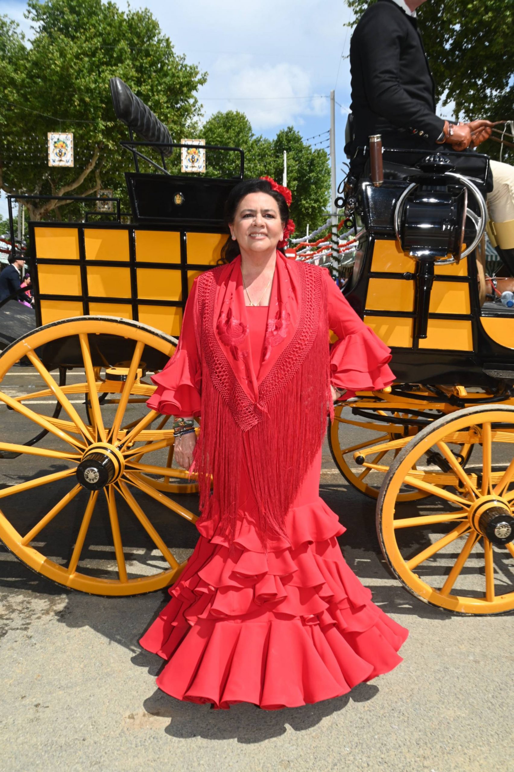 María del Monte en la Feria de Abril de Sevilla. (Foto: Gtres)