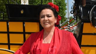 María del Monte en la Feria de Abril de Sevilla. (Foto: Gtres)