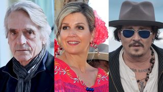 De izquierda a derecha. Jeremy Irons, Máxima de Holanda y Johnny Depp. (FOTOS: GTRES)